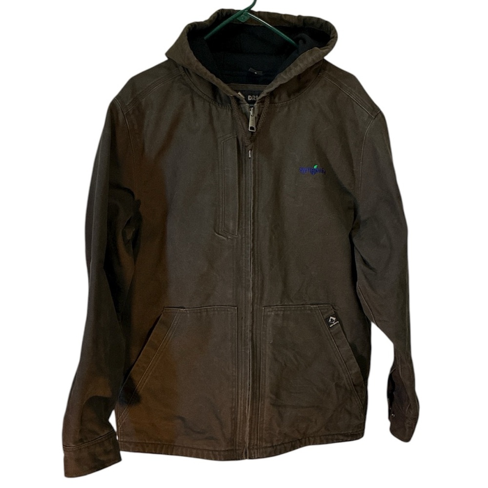 Dri-Duck Laredo Field Jacket Front Zipper Hooded Gorpcore Outerwear Brown Large